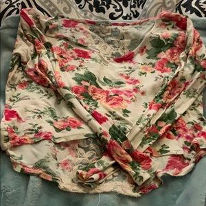 Charlotte Russe Blouse, Floral, Lace